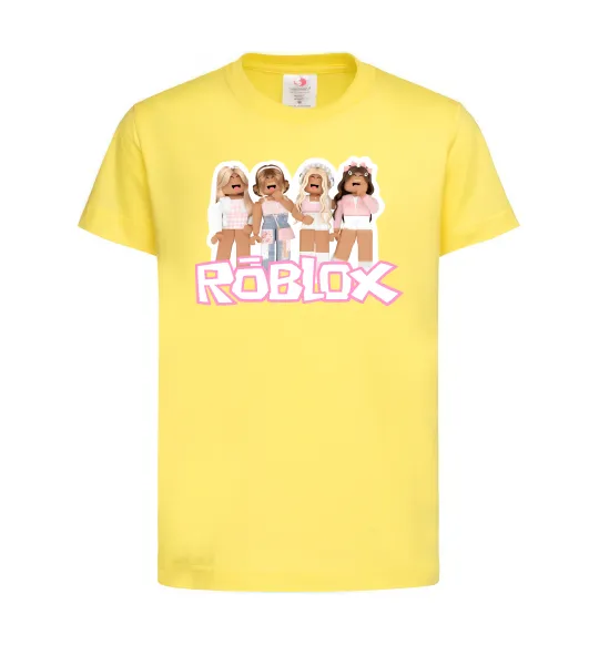 Детская футболка Roblox pink girls Лимонный фото