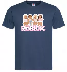Мужская футболка Roblox pink girls Темно-синий фото