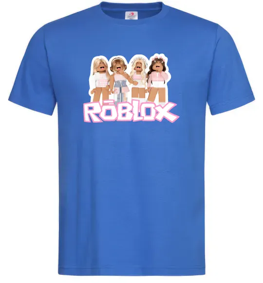 Мужская футболка Roblox pink girls Ярко-синий фото