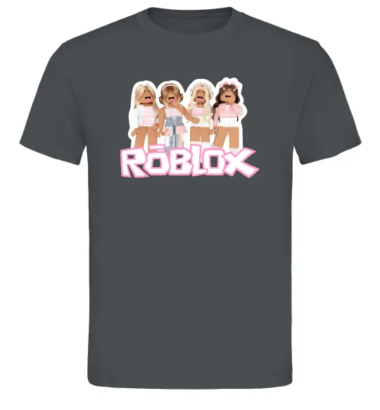 Мужская футболка Roblox pink girls Графит фото