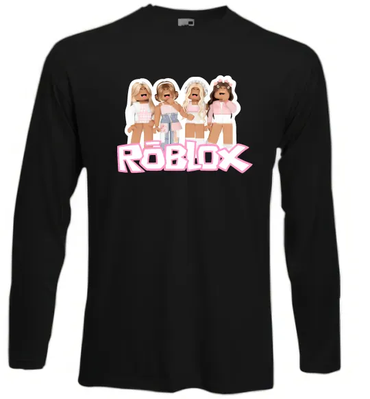 Лонгслів Roblox pink girls Чорний фото