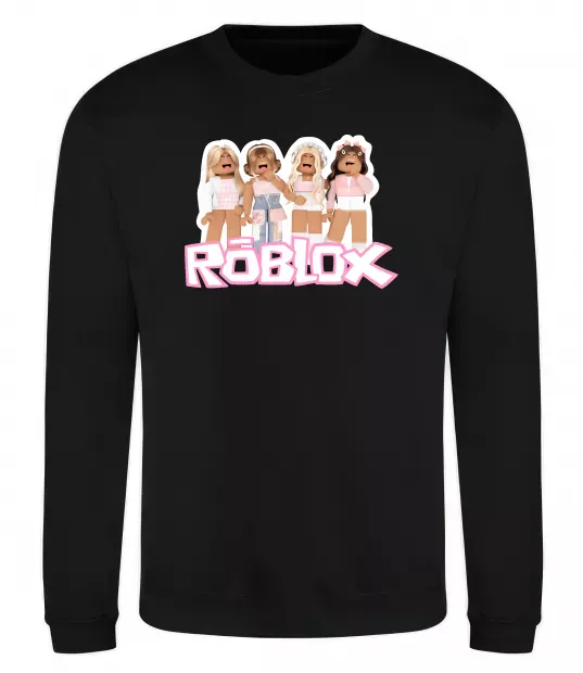 Свитшот Roblox pink girls Черный фото