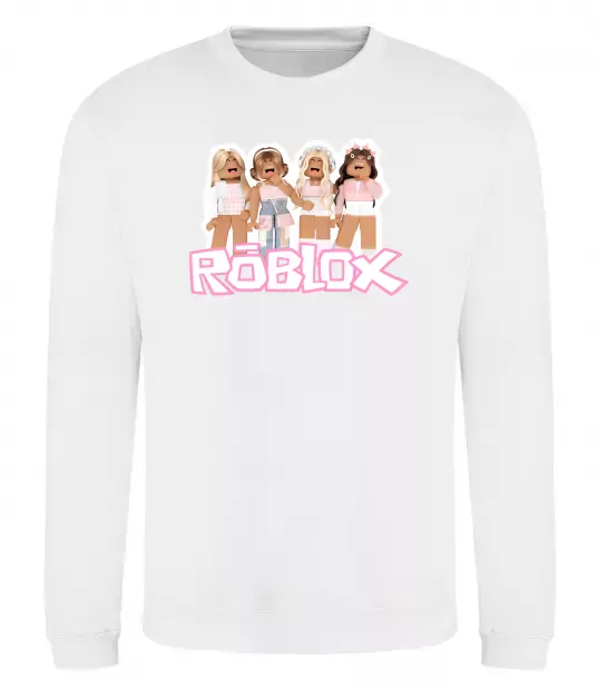 Свитшот Roblox pink girls Белый фото