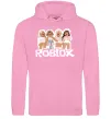 Мужская толстовка (худи) Roblox pink girls Розовый фото