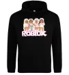 Мужская толстовка (худи) Roblox pink girls Черный фото
