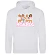 Мужская толстовка (худи) Roblox pink girls Серый меланж фото
