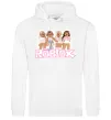 Женская толстовка (худи) Roblox pink girls Белый фото