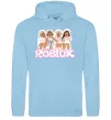 Жіноча толстовка (худі) Roblox pink girls Блакитний фото