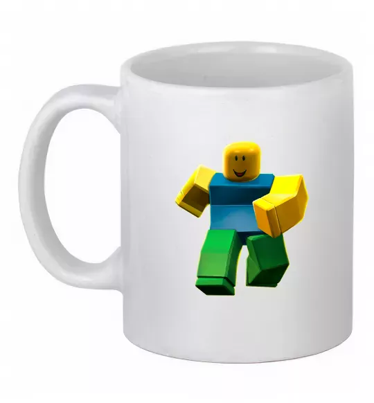 Чашка керамическая Roblox Noob Белый фото