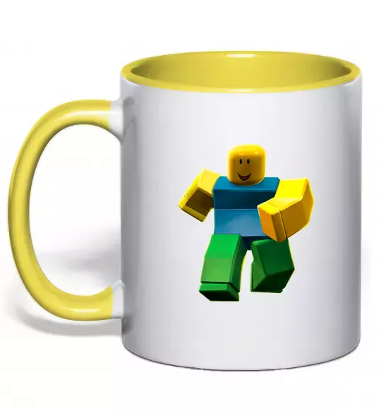 Чашка с цветной ручкой Roblox Noob Солнечно желтый фото