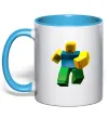 Чашка с цветной ручкой Roblox Noob Голубой фото