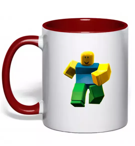 Чашка с цветной ручкой Roblox Noob Красный фото