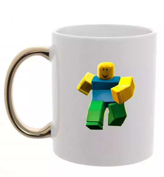 Чашка с цветной ручкой Roblox Noob Золото фото
