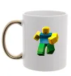Чашка с цветной ручкой Roblox Noob Золото фото
