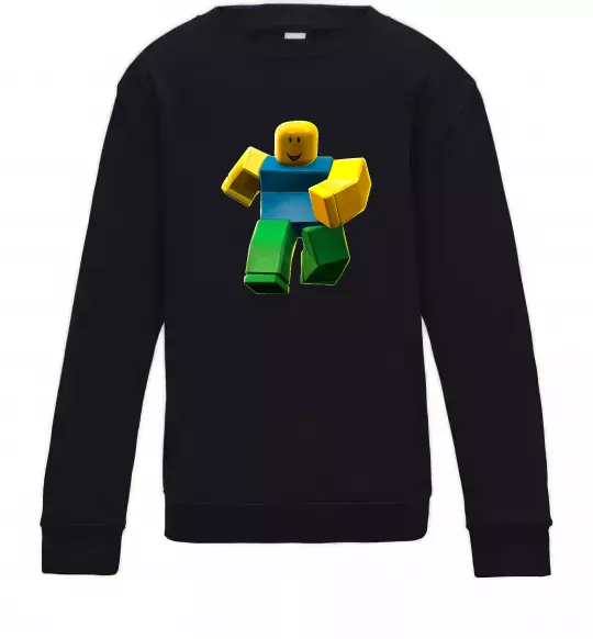 Детский Свитшот Roblox Noob Черный фото