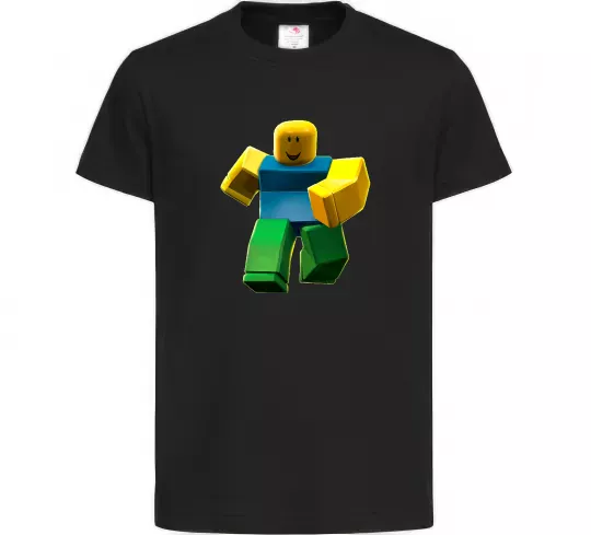 Детская футболка Roblox Noob Черный фото