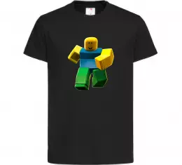 Детская футболка Roblox Noob Черный фото