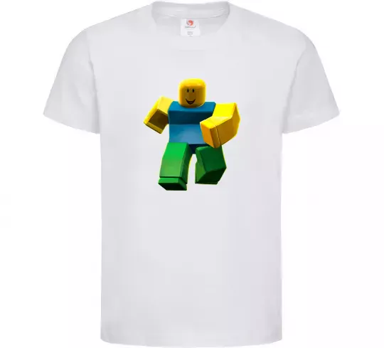 Детская футболка Roblox Noob Белый фото