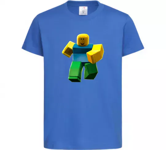 Детская футболка Roblox Noob Ярко-синий фото