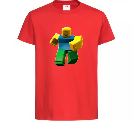 Детская футболка Roblox Noob Красный фото