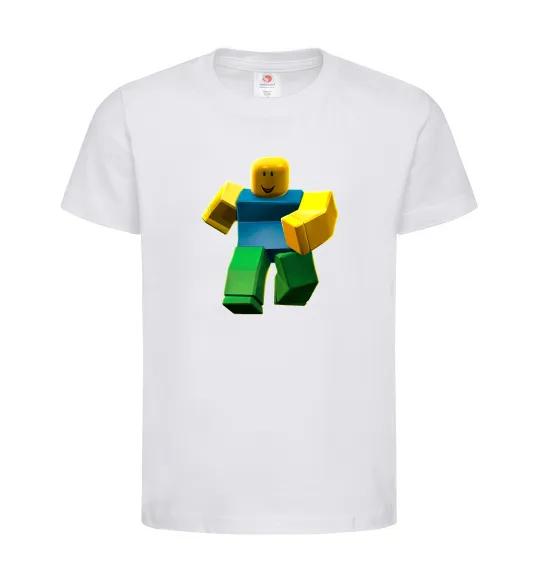 Дитяча футболка Roblox Noob Білий фото