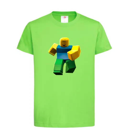 Дитяча футболка Roblox Noob Лаймовий фото