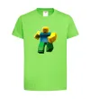 Дитяча футболка Roblox Noob Лаймовий фото