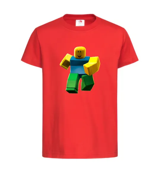 Дитяча футболка Roblox Noob Червоний фото