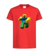 Дитяча футболка Roblox Noob Червоний фото