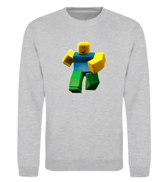 Світшот Roblox Noob Сірий меланж фото