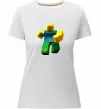 Жіноча преміум футболка Roblox Noob Білий фото