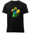 Мужская премиум футболка Roblox Noob Черный фото