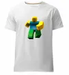Мужская премиум футболка Roblox Noob Белый фото