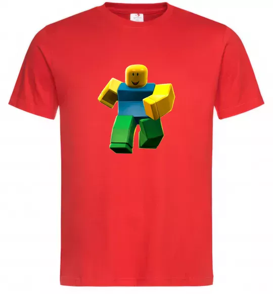 Мужская футболка Roblox Noob Красный фото
