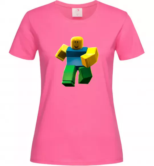 Жіноча футболка Roblox Noob Яскраво-рожевий фото