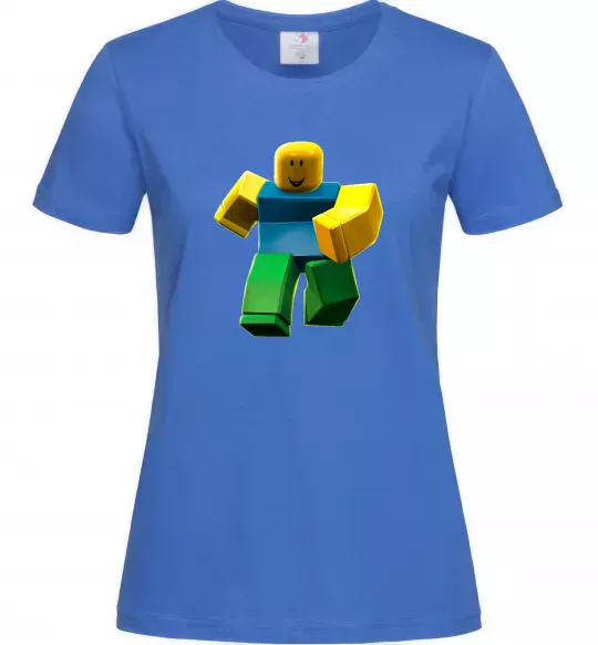 Жіноча футболка Roblox Noob Яскраво-синій фото