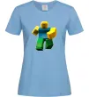Жіноча футболка Roblox Noob Блакитний фото