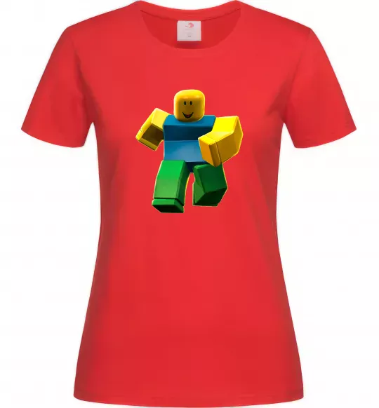 Жіноча футболка Roblox Noob Червоний фото