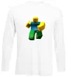 Лонгслив Roblox Noob Белый фото
