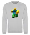 Свитшот Roblox Noob Серый меланж фото