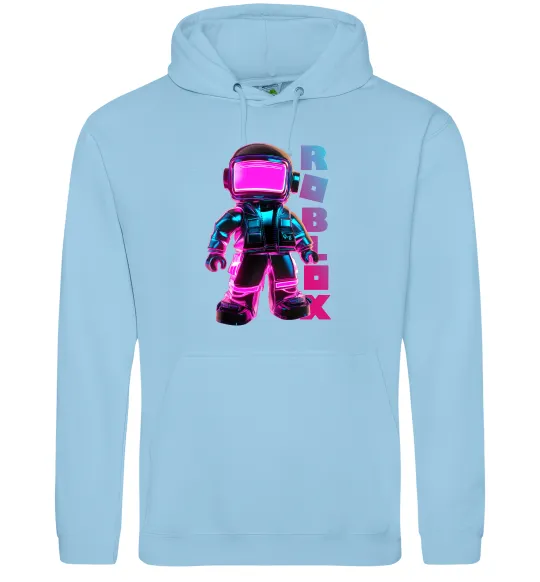 Мужская толстовка (худи) Roblox Neon guy Голубой фото