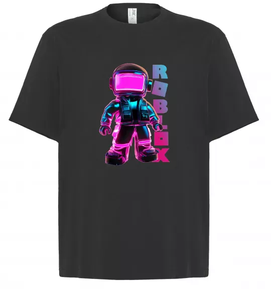 Футболка Оверсайз Roblox Neon guy Черный фото