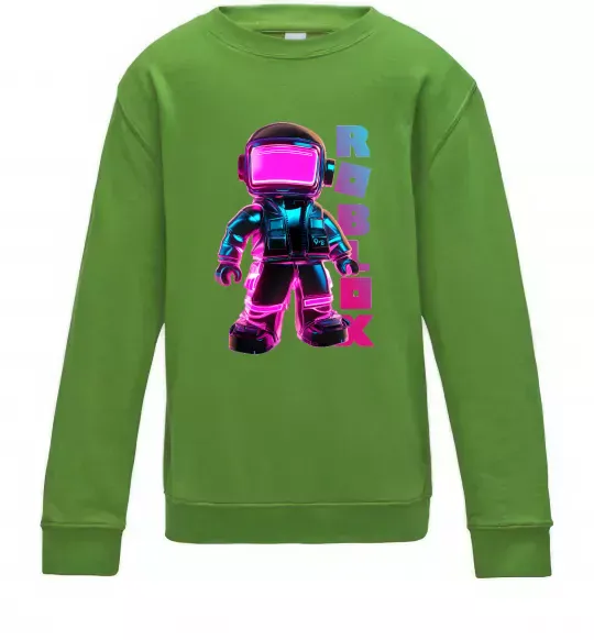 Детский Свитшот Roblox Neon guy Лаймовый фото