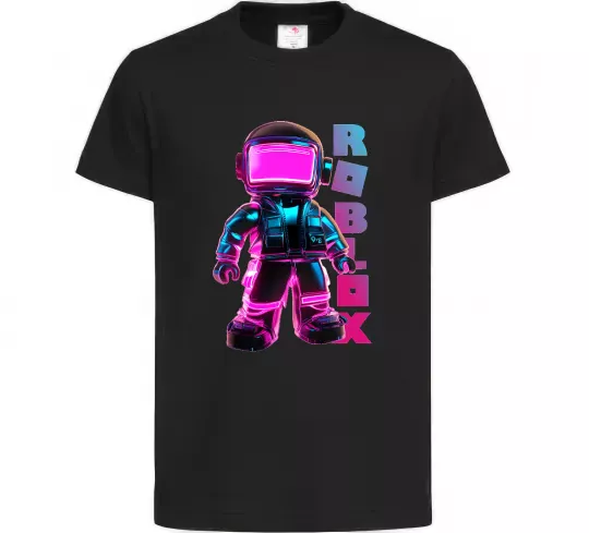 Дитяча футболка Roblox Neon guy Чорний фото