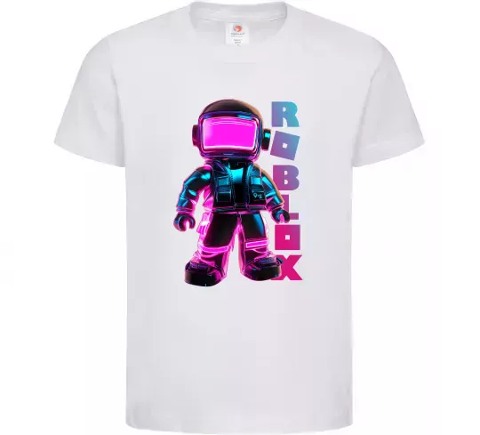 Дитяча футболка Roblox Neon guy Білий фото