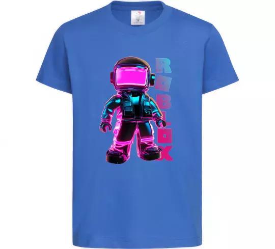 Дитяча футболка Roblox Neon guy Яскраво-синій фото