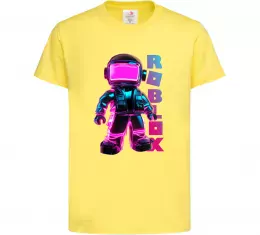 Детская футболка Roblox Neon guy Лимонный фото