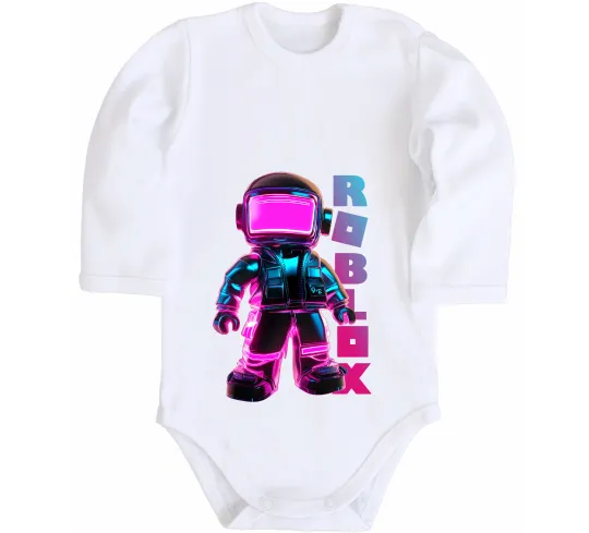 Дитячий бодік Roblox Neon guy Білий фото