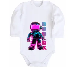 Дитячий бодік Roblox Neon guy Білий фото