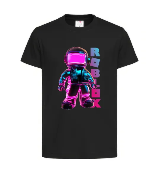 Дитяча футболка Roblox Neon guy Чорний фото
